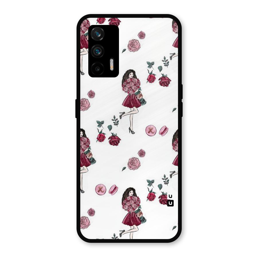 Girl With Flowers Metal Back Case for Realme GT 5G