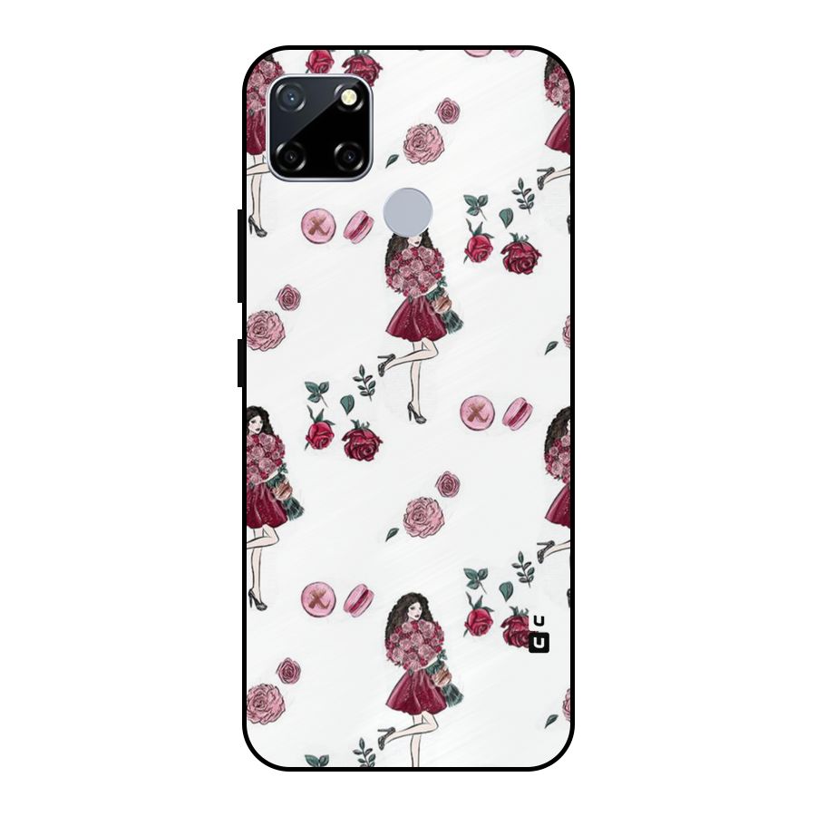 Girl With Flowers Metal Back Case for Realme Narzo 20