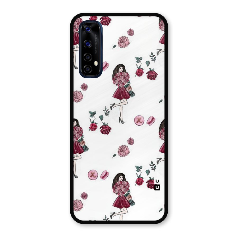 Girl With Flowers Metal Back Case for Realme Narzo 20 Pro
