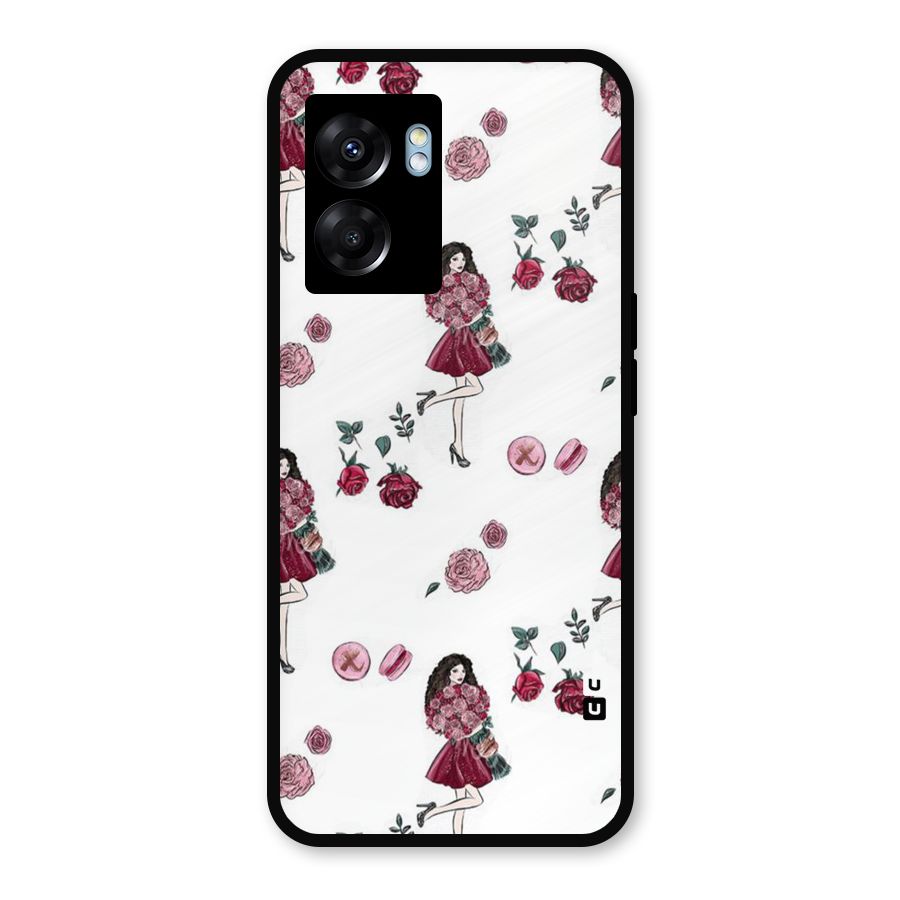 Girl With Flowers Metal Back Case for Realme Narzo 50 5G