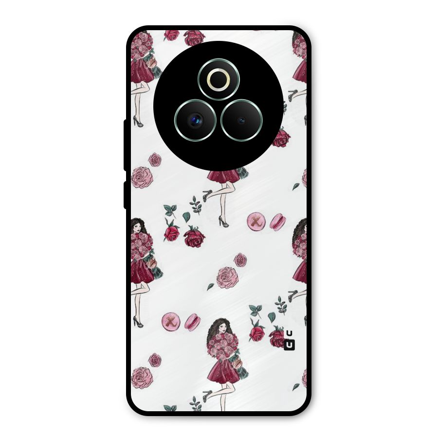 Girl With Flowers Metal Back Case for Realme P3 Pro