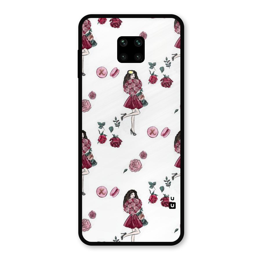 Girl With Flowers Metal Back Case for Redmi Note 9 Pro Max