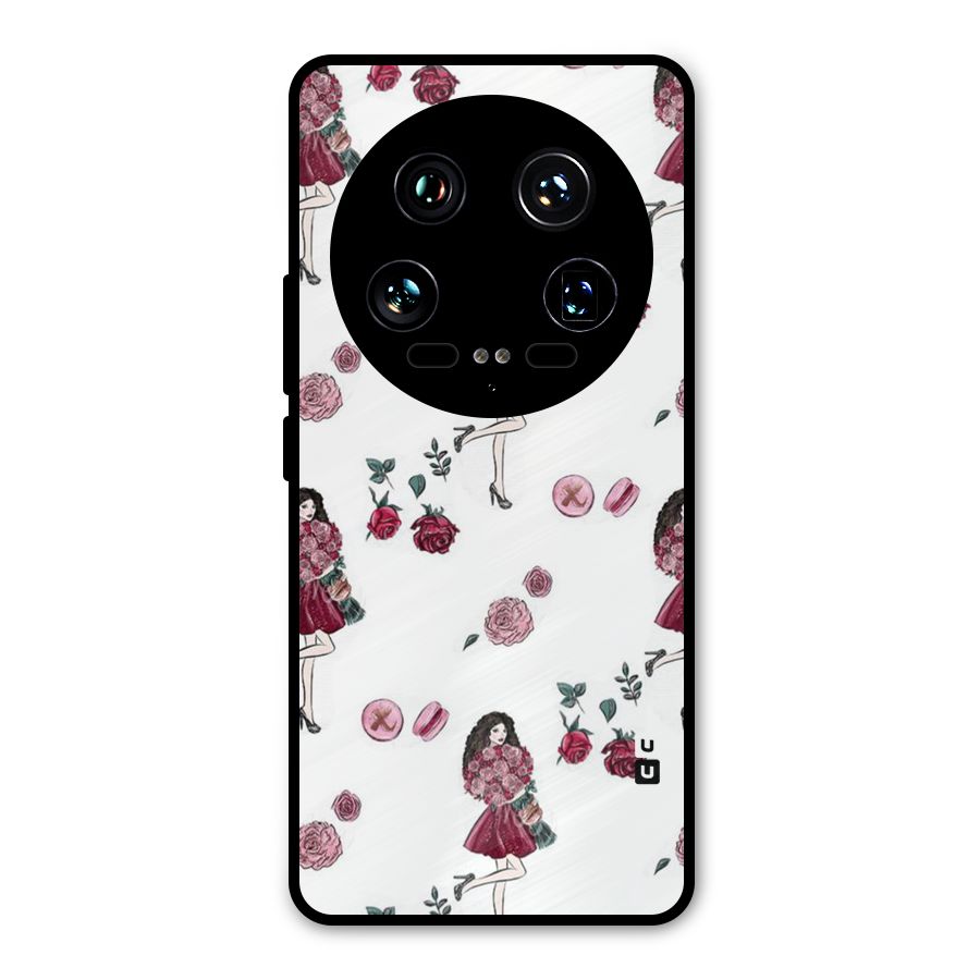 Girl With Flowers Metal Back Case for Xiaomi 14 Ultra