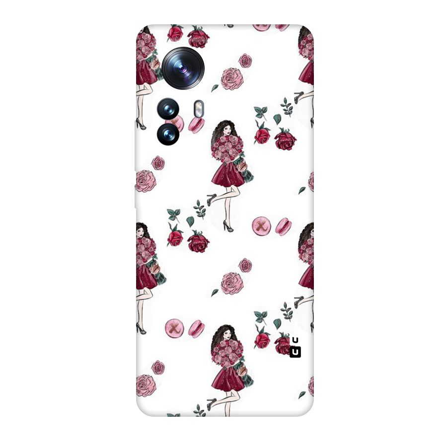 Girl With Flowers Original Polycarbonate Back Case for Xiaomi 12 Pro