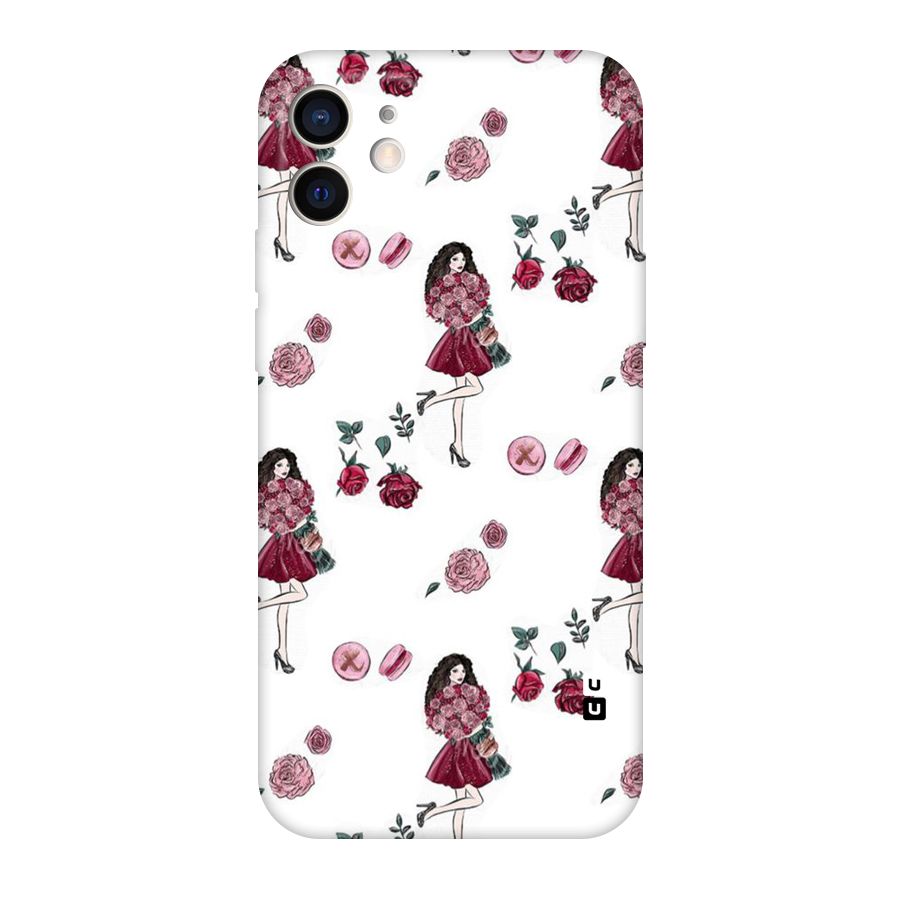Girl With Flowers Original Polycarbonate Back Case for iPhone 12