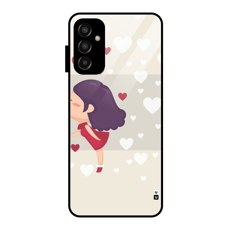 Girl in Love Glass Back Case for Galaxy F13