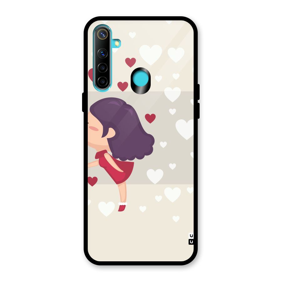 Girl in Love Glass Back Case for Realme Narzo 10