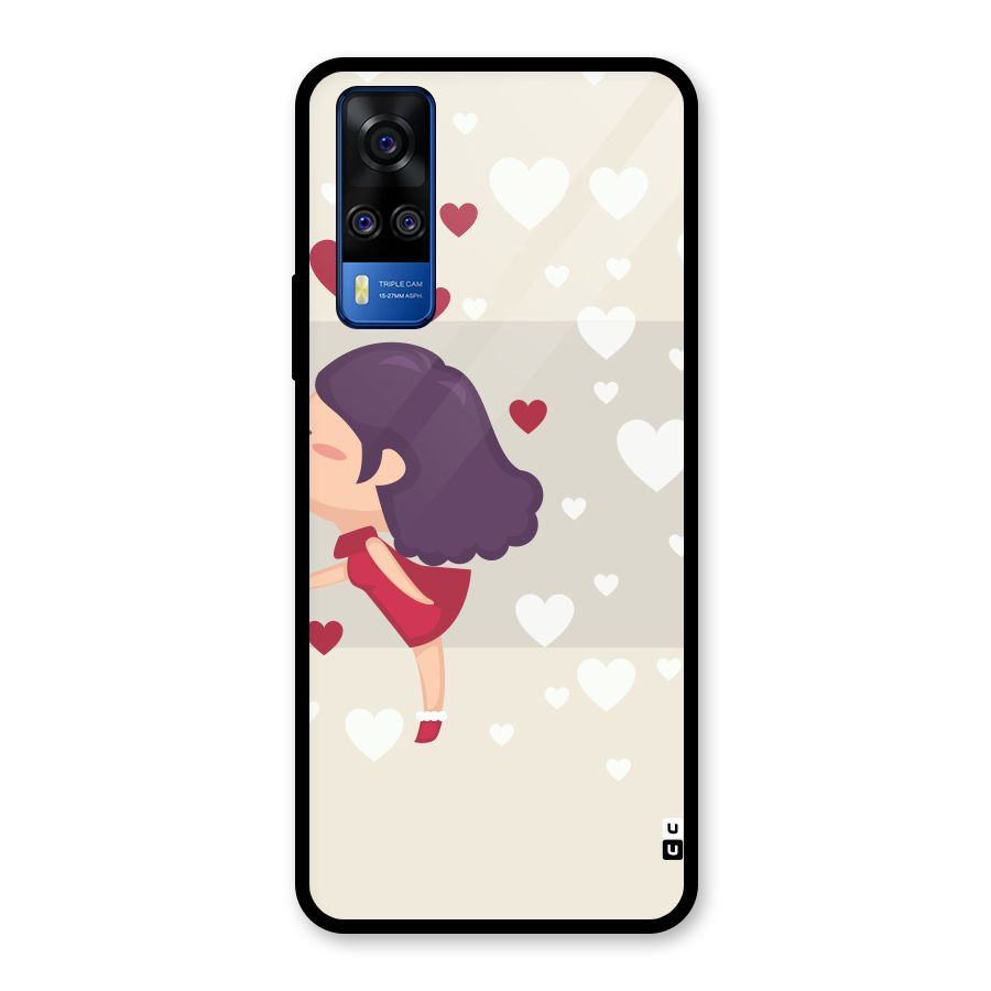 Girl in Love Glass Back Case for Vivo Y31