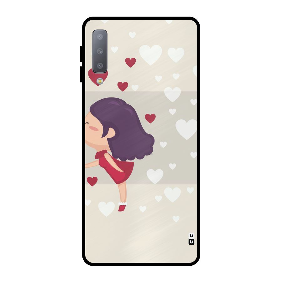 Girl in Love Metal Back Case for Galaxy A7 (2018)
