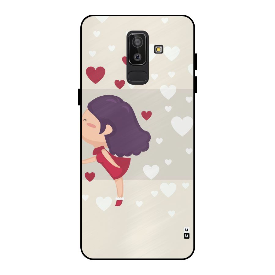 Girl in Love Metal Back Case for Galaxy J8