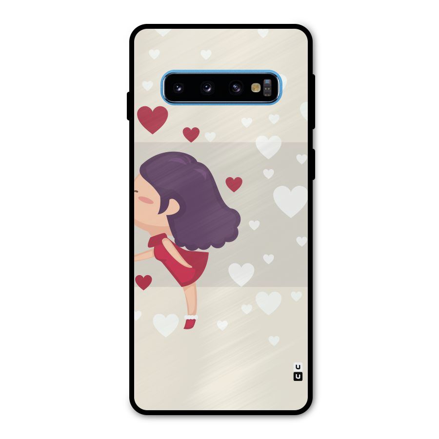 Girl in Love Metal Back Case for Galaxy S10