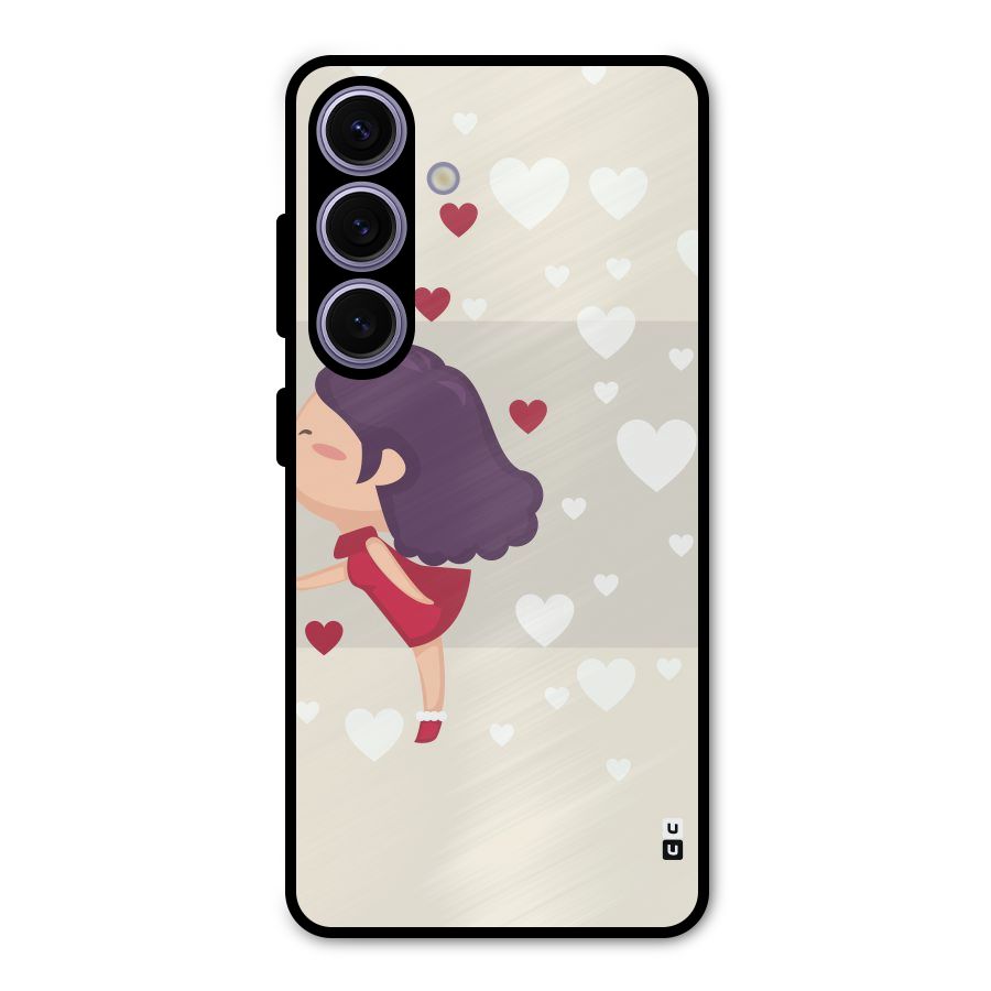 Girl in Love Metal Back Case for Galaxy S24