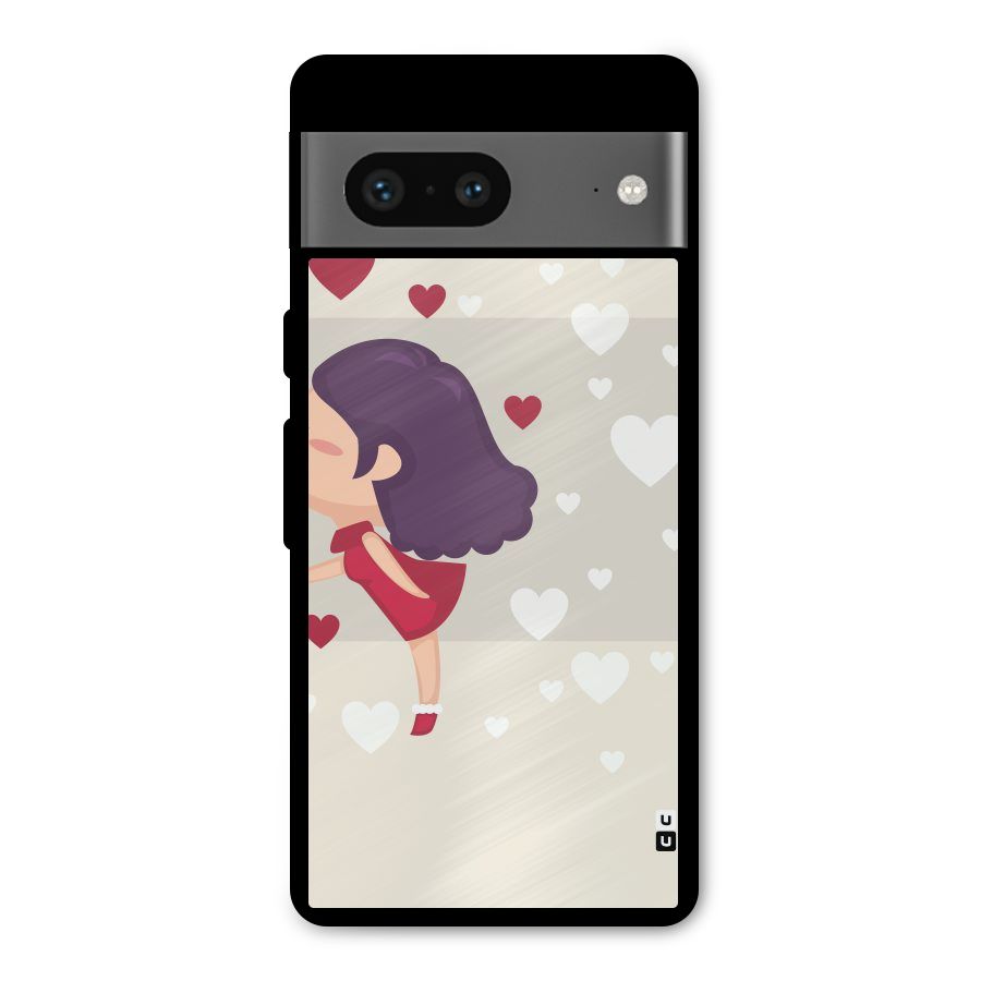Girl in Love Metal Back Case for Google Pixel 7