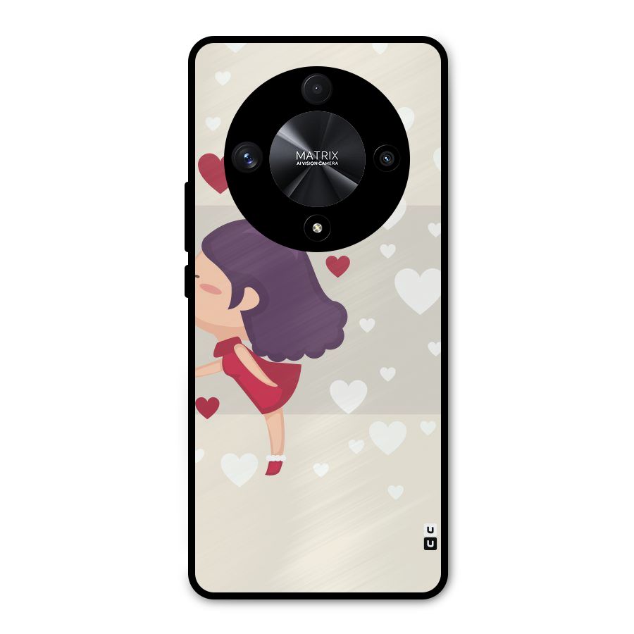 Girl in Love Metal Back Case for Honor X9b