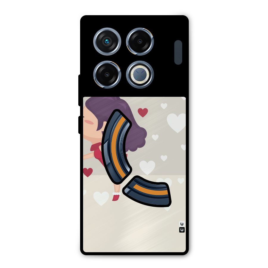 Girl in Love Metal Back Case for Infinix GT 20 Pro