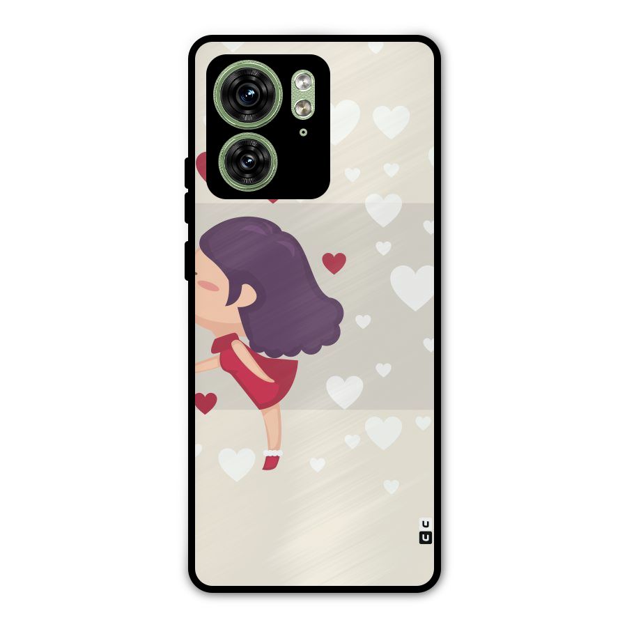 Girl in Love Metal Back Case for Motorola Edge 40 5G