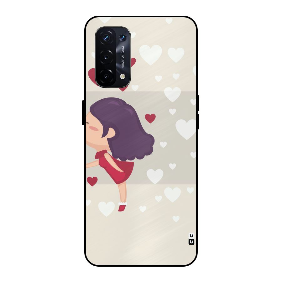 Girl in Love Metal Back Case for Oppo A74 5G