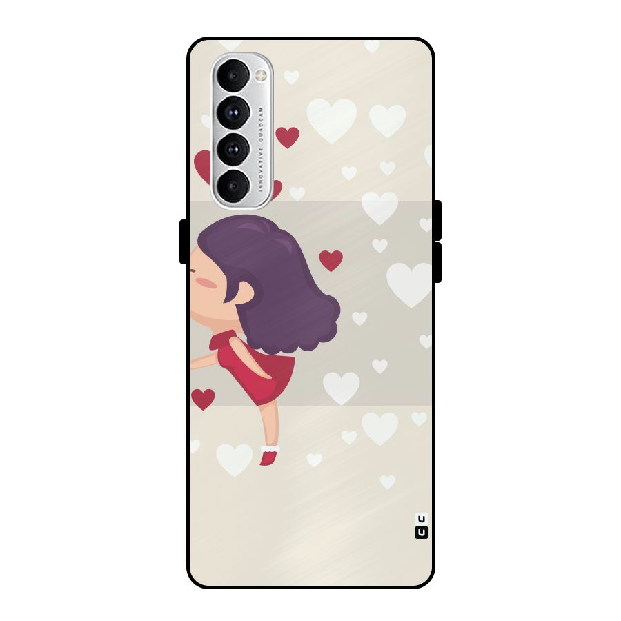 Girl in Love Metal Back Case for Oppo Reno4 Pro