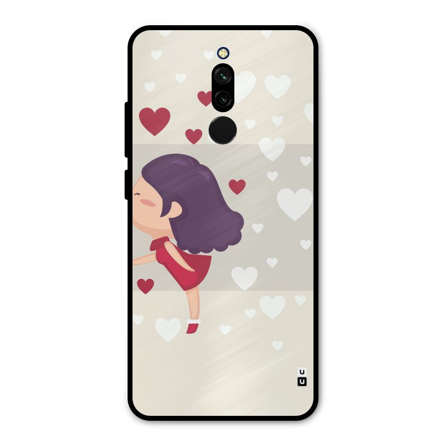 Girl in Love Metal Back Case for Redmi 8