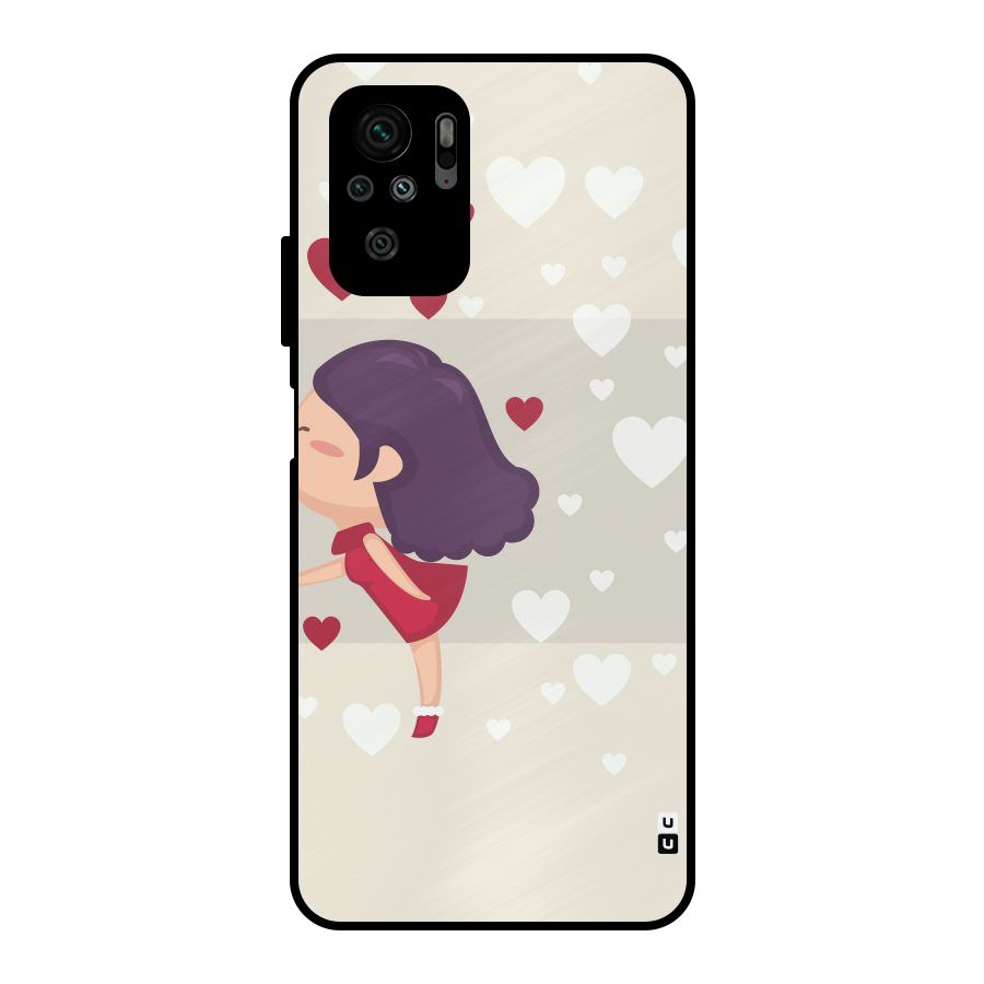 Girl in Love Metal Back Case for Redmi Note 10S