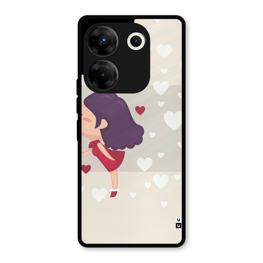 Girl in Love Metal Back Case for Tecno Camon 20