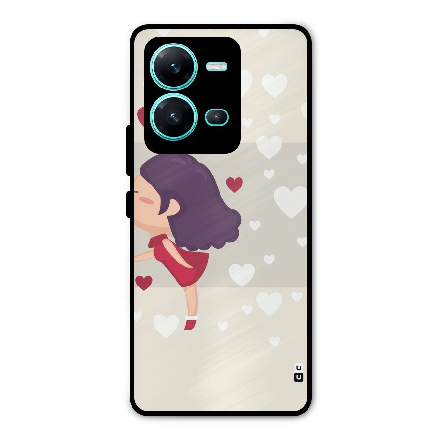 Girl in Love Metal Back Case for Vivo V25