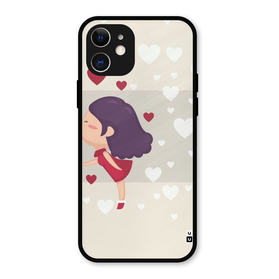 Girl in Love Metal Back Case for iPhone 12