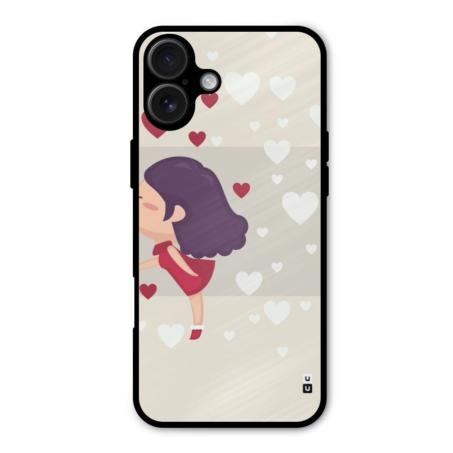 Girl in Love Metal Back Case for iPhone 16 Plus