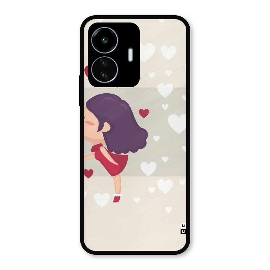 Girl in Love Metal Back Case for vivo iQOO Z6 Lite 5G