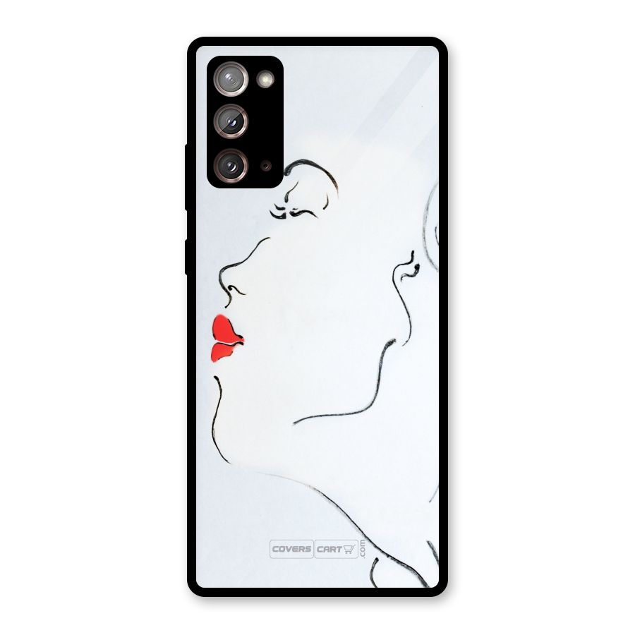 Girl in Red Lipstick Glass Back Case for Galaxy Note 20