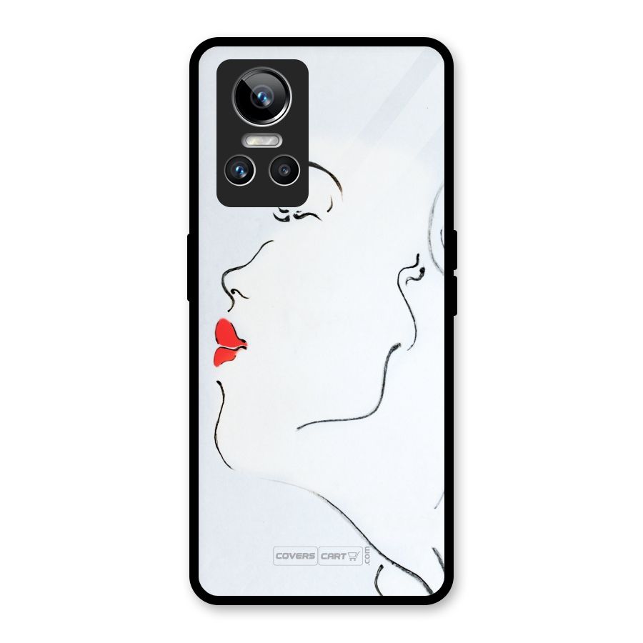 Girl in Red Lipstick Glass Back Case for Realme GT Neo 3