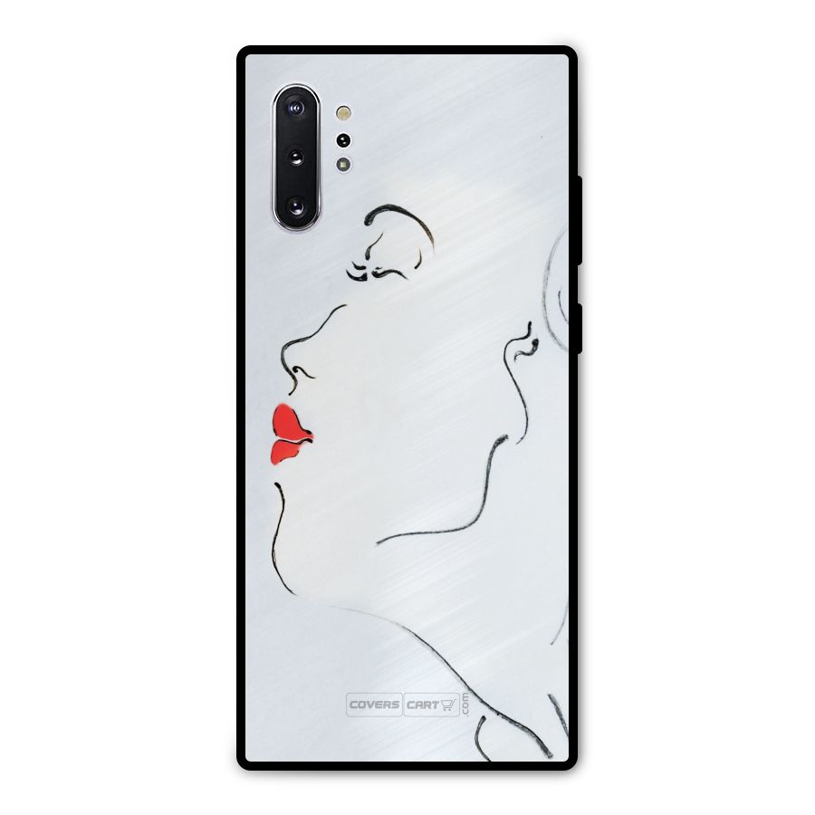 Girl in Red Lipstick Metal Back Case for Galaxy Note 10 Plus