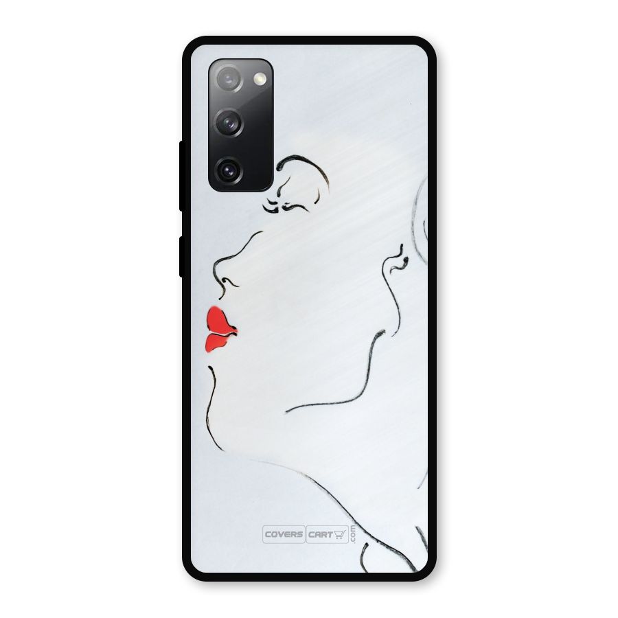 Girl in Red Lipstick Metal Back Case for Galaxy S20 FE