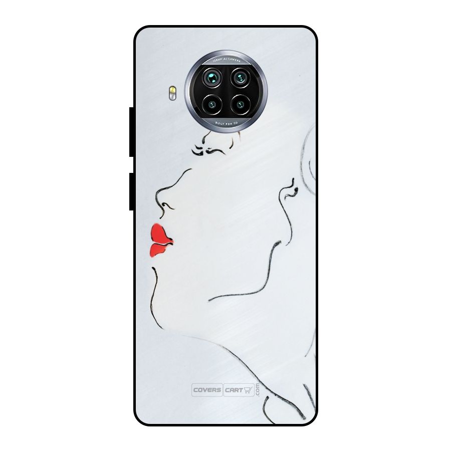 Girl in Red Lipstick Metal Back Case for Mi 10i