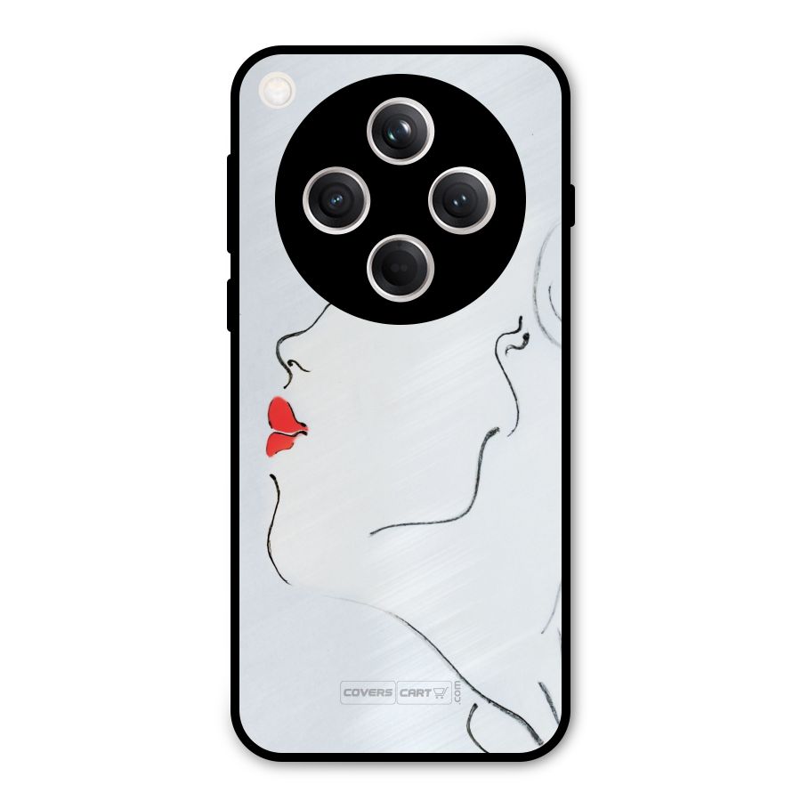 Girl in Red Lipstick Metal Back Case for Oppo Find X8