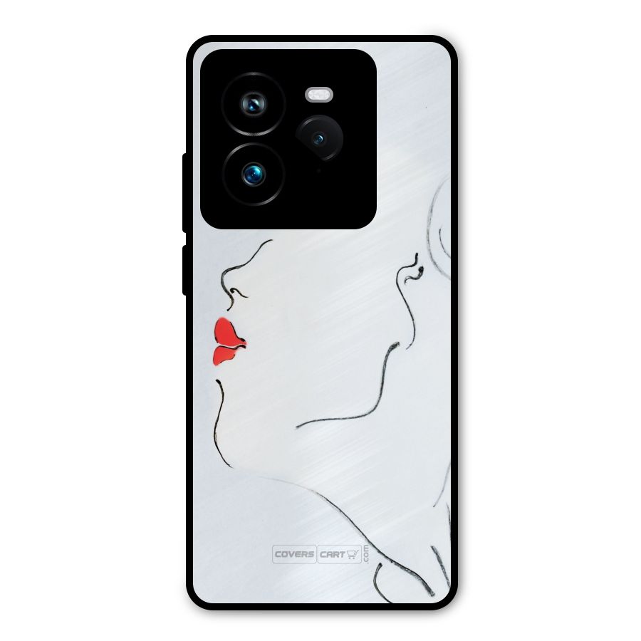 Girl in Red Lipstick Metal Back Case for Realme GT 7 Pro