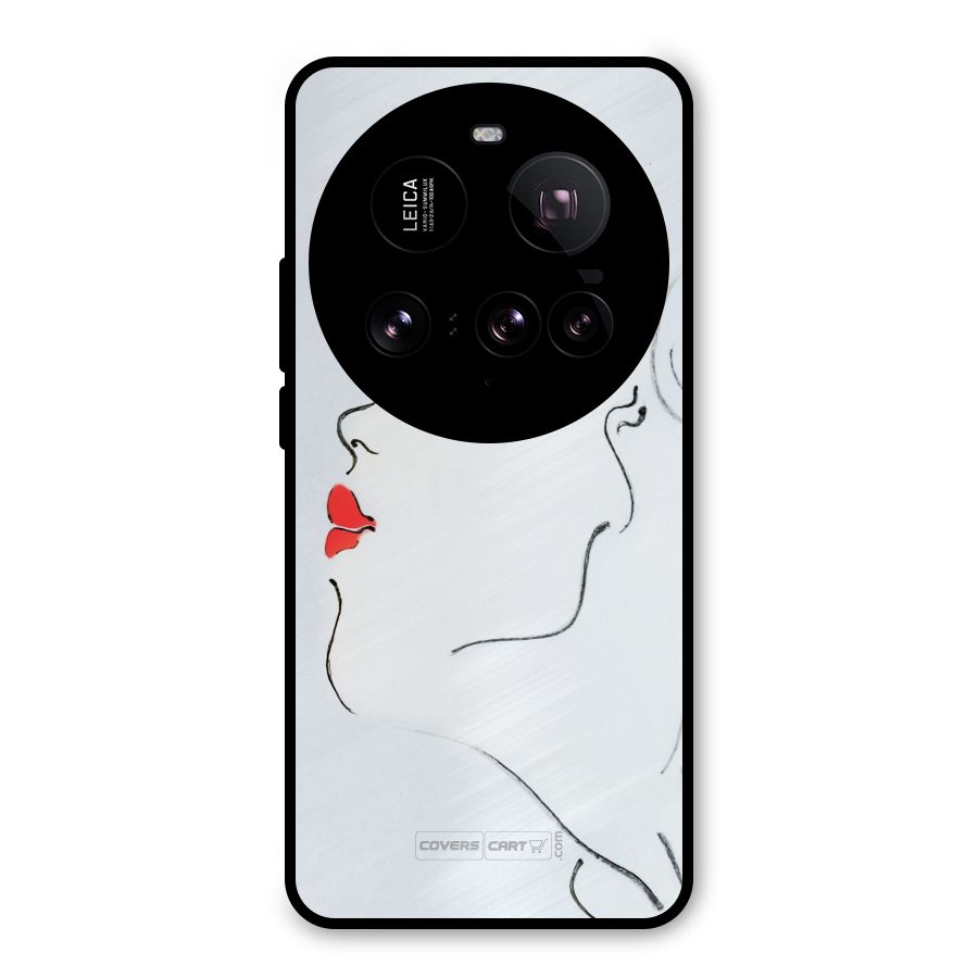Girl in Red Lipstick Metal Back Case for Xiaomi 15 Ultra
