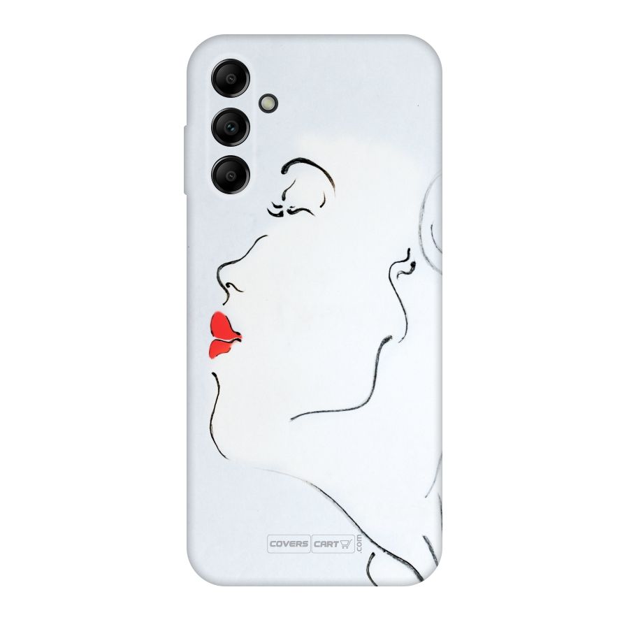 Girl in Red Lipstick Original Polycarbonate Back Case for Galaxy A14 5G