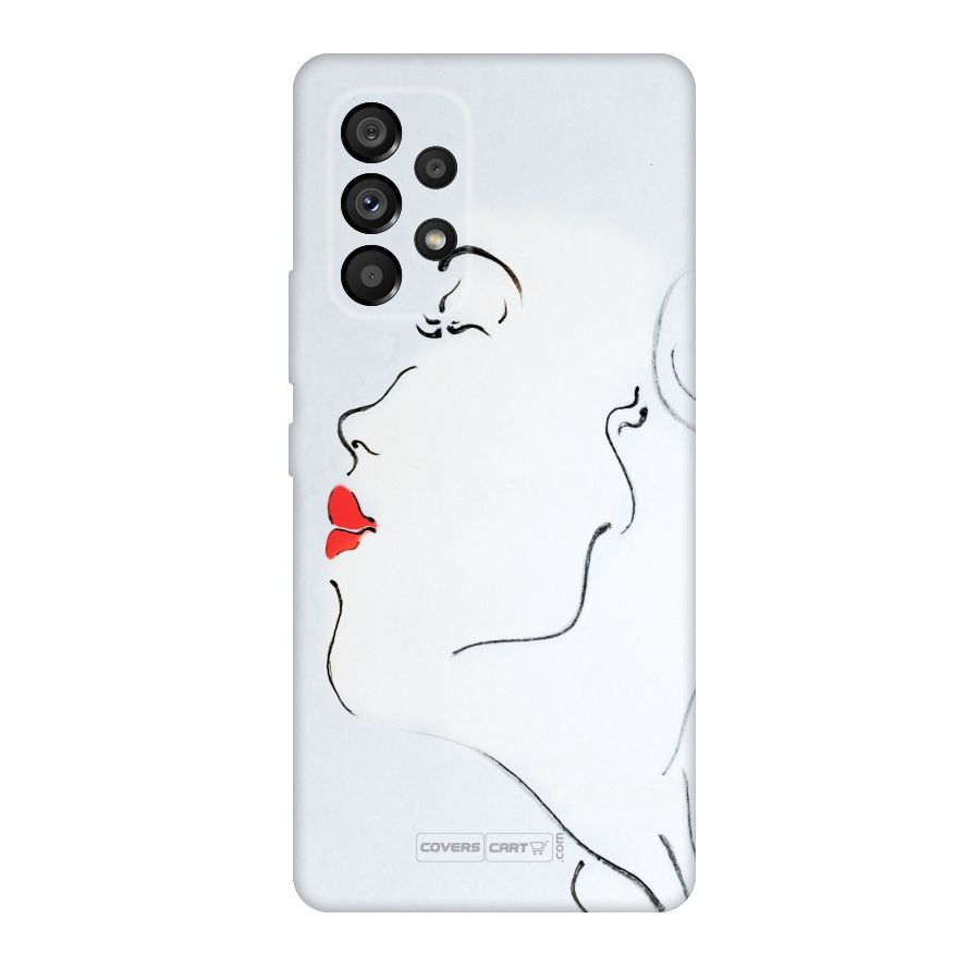 Girl in Red Lipstick Original Polycarbonate Back Case for Galaxy A53 5G