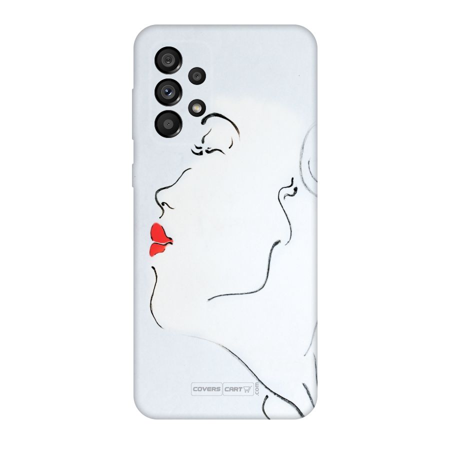 Girl in Red Lipstick Original Polycarbonate Back Case for Galaxy A73 5G