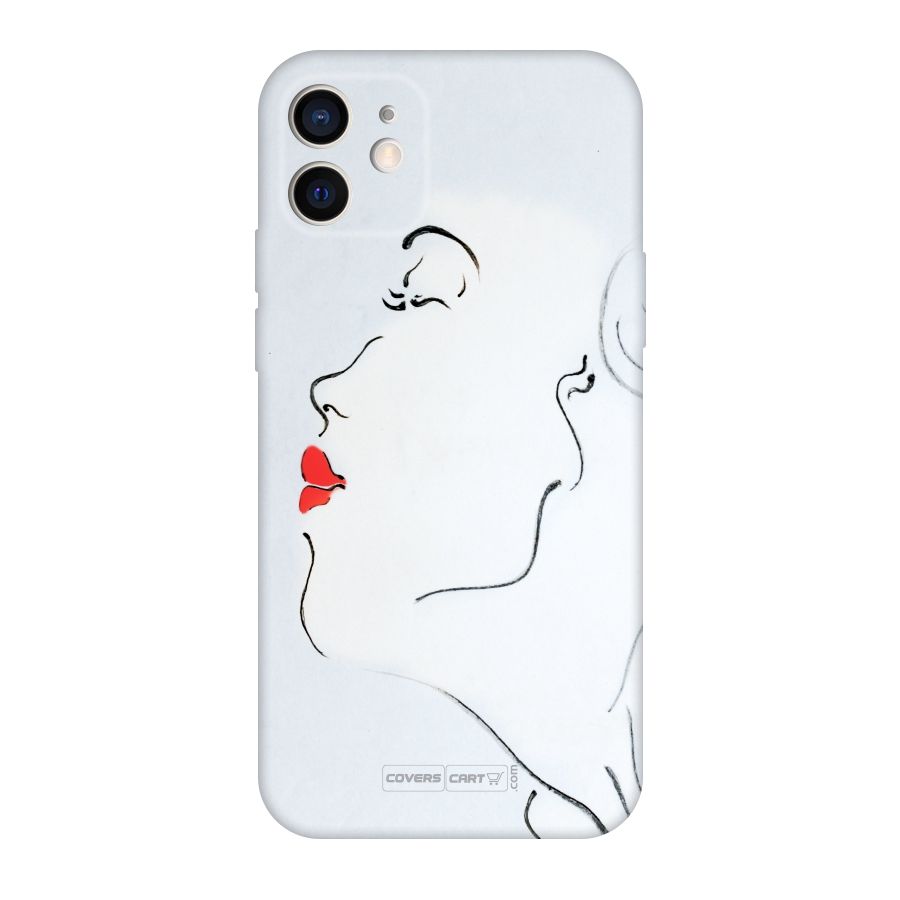 Girl in Red Lipstick Original Polycarbonate Back Case for iPhone 12