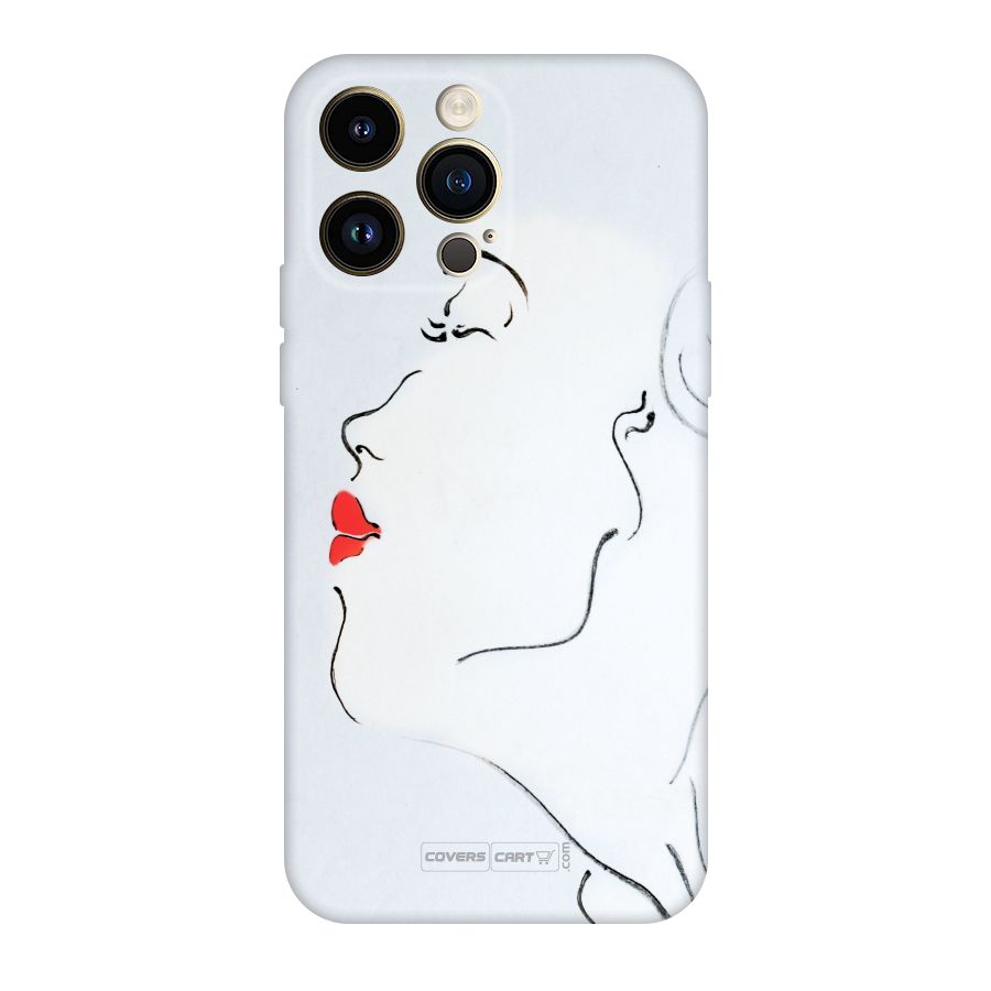 Girl in Red Lipstick Original Polycarbonate Back Case for iPhone 14 Pro Max