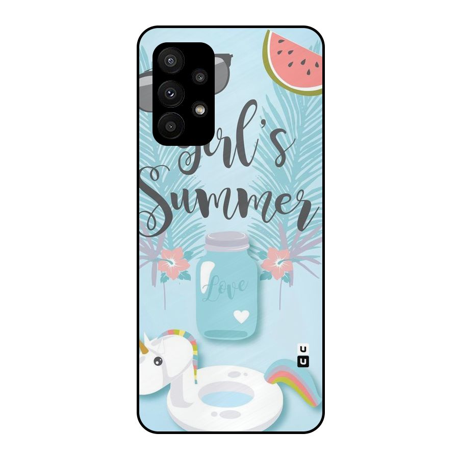 Girls Summer Metal Back Case for Galaxy A23