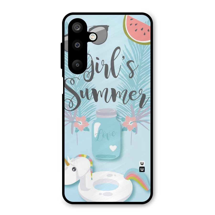 Girls Summer Metal Back Case for Galaxy M16