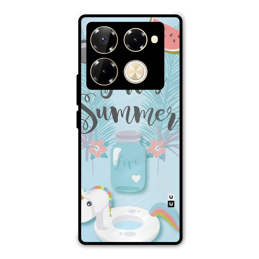 Girls Summer Metal Back Case for Infinix Note 40 Pro Plus