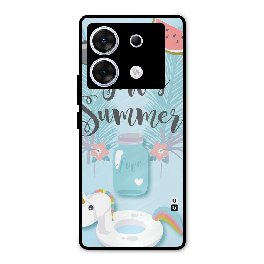 Girls Summer Metal Back Case for Infinix Zero 30 5G