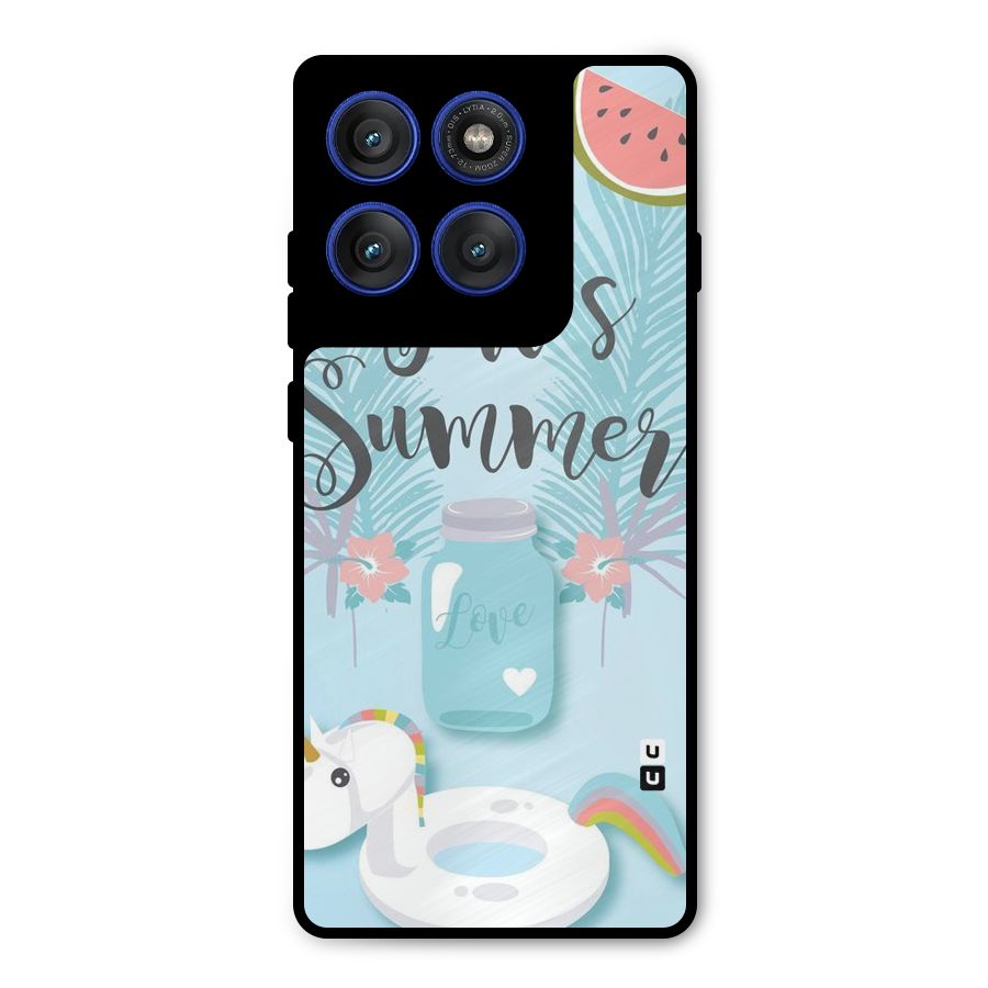 Girls Summer Metal Back Case for Motorola Edge 60 Pro