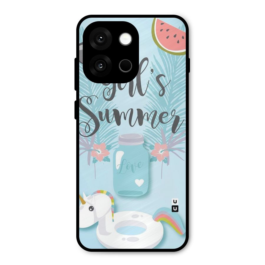 Girls Summer Metal Back Case for OnePlus 13s
