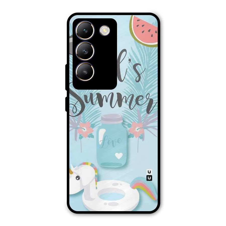 Girls Summer Metal Back Case for Vivo T3 5G