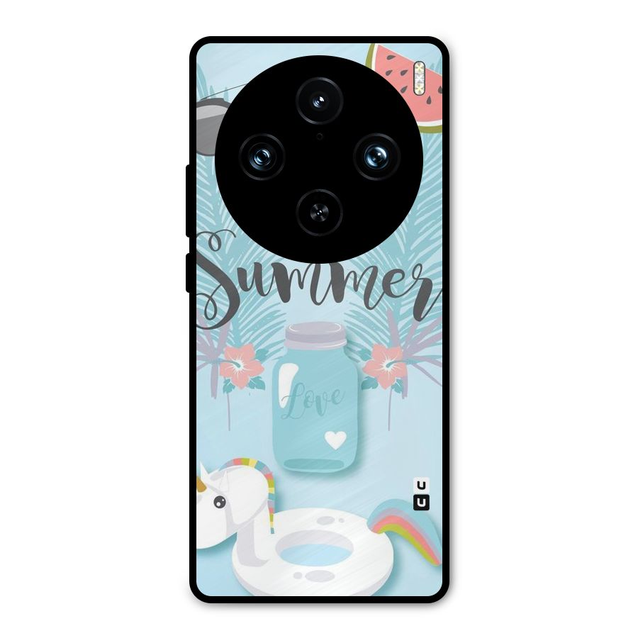 Girls Summer Metal Back Case for Vivo X100 Pro